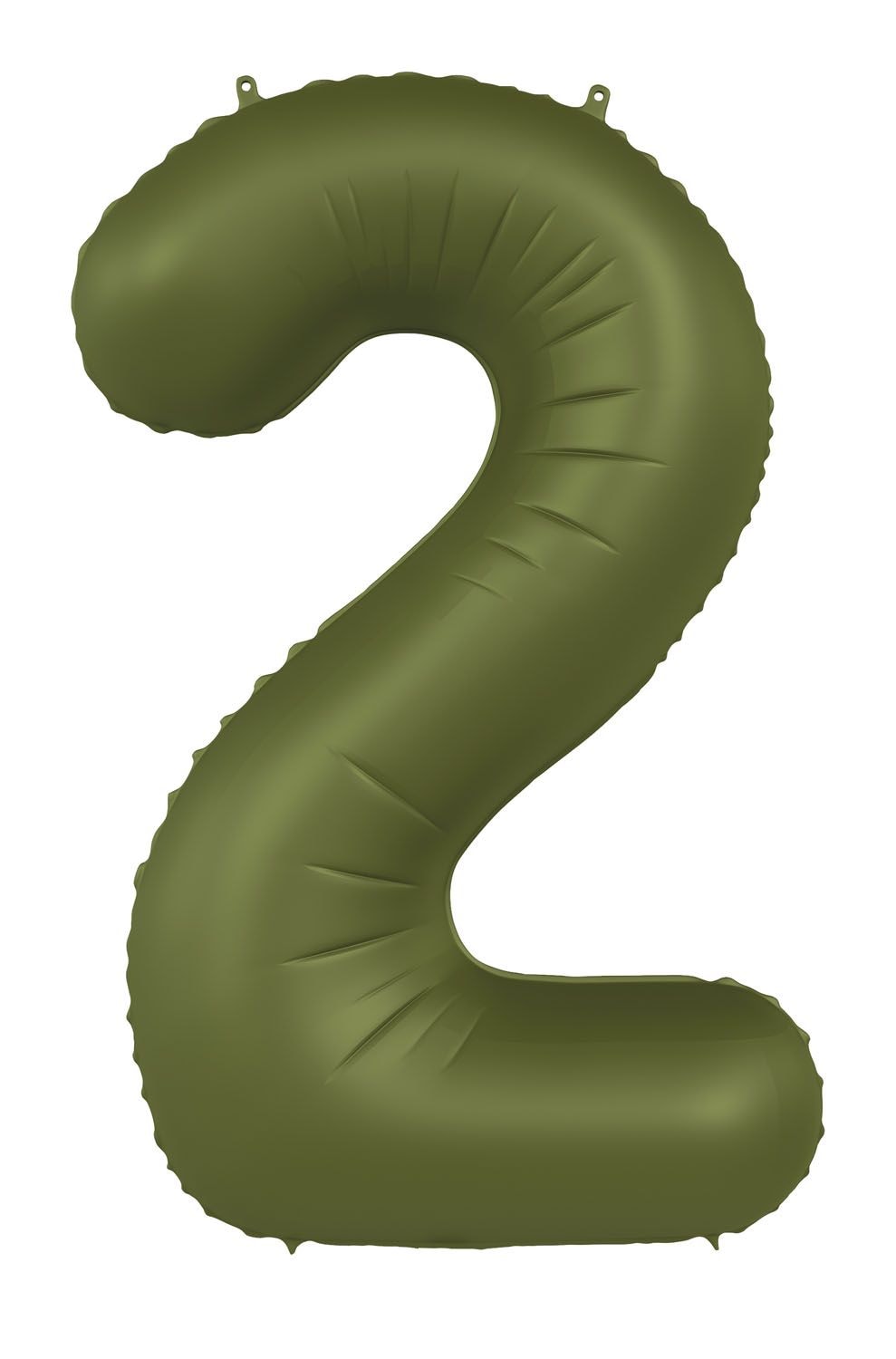 Cijfer 2 Folieballon Olijfgroen 86 cm