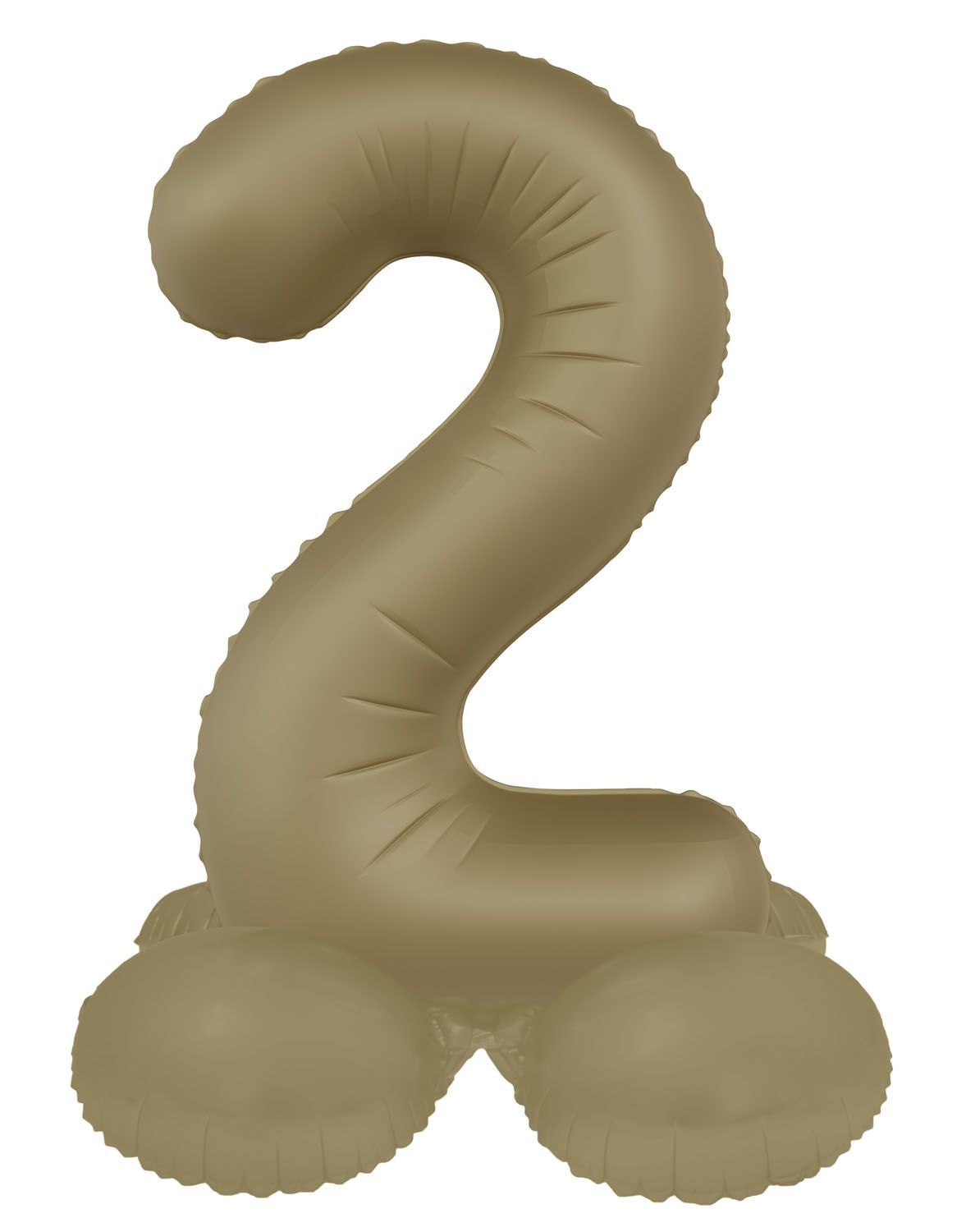 Cijfer 2 Folieballon Staand Goud 41 cm