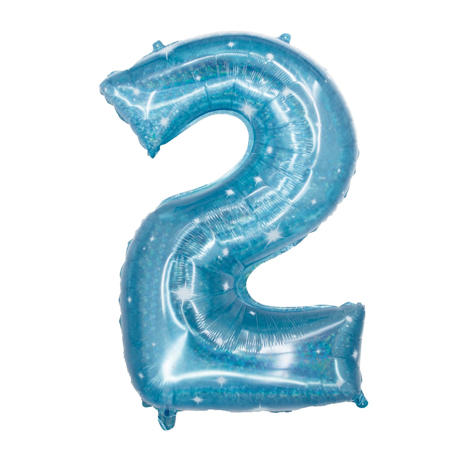 Cijfer 2 Galatic Aqua Folieballon 101cm