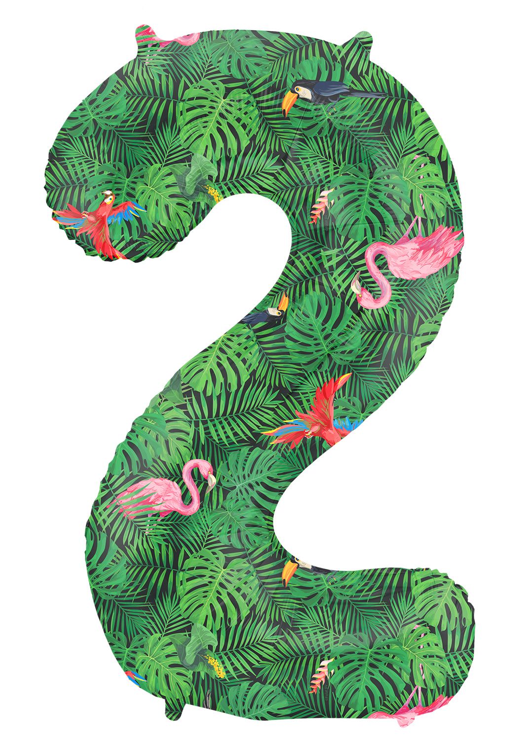 Cijfer 2 Jungle Folieballon