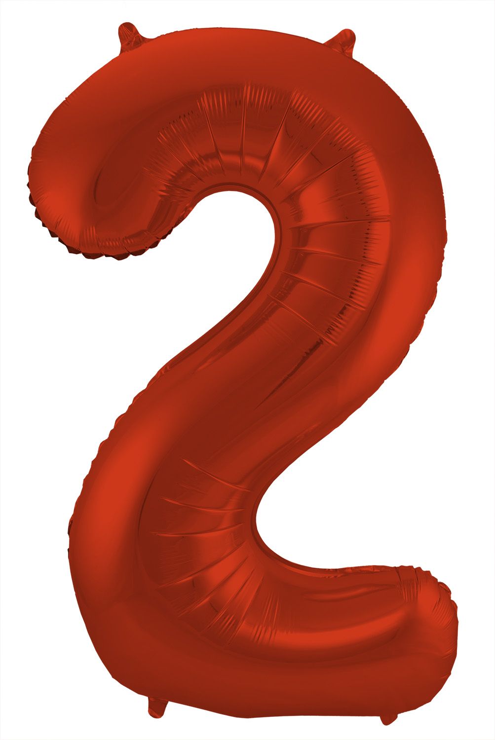 Cijfer 2 metallic rood folieballon 86cm