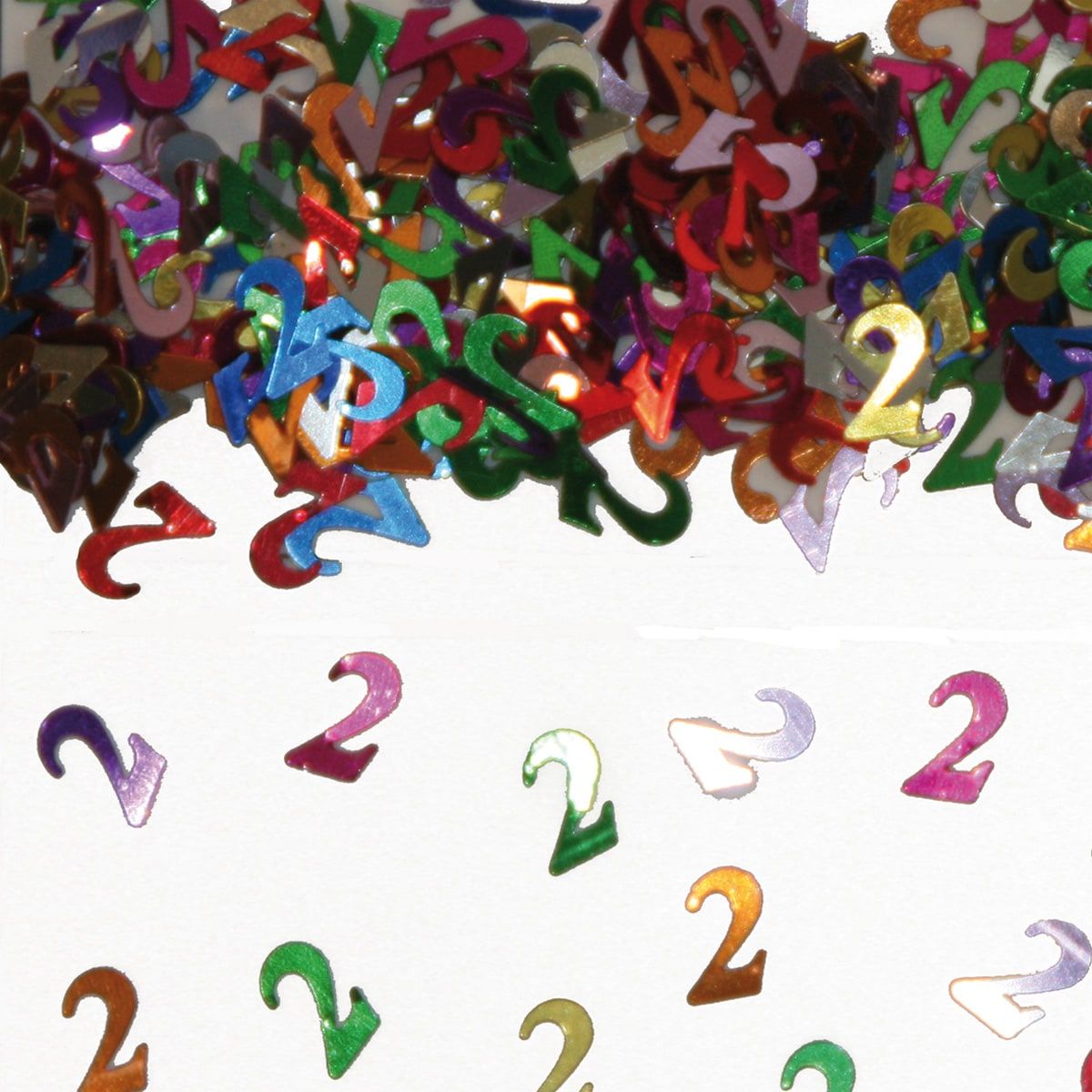 Cijfer 2 Tafeldecoratie Sierconfetti Verjaardag