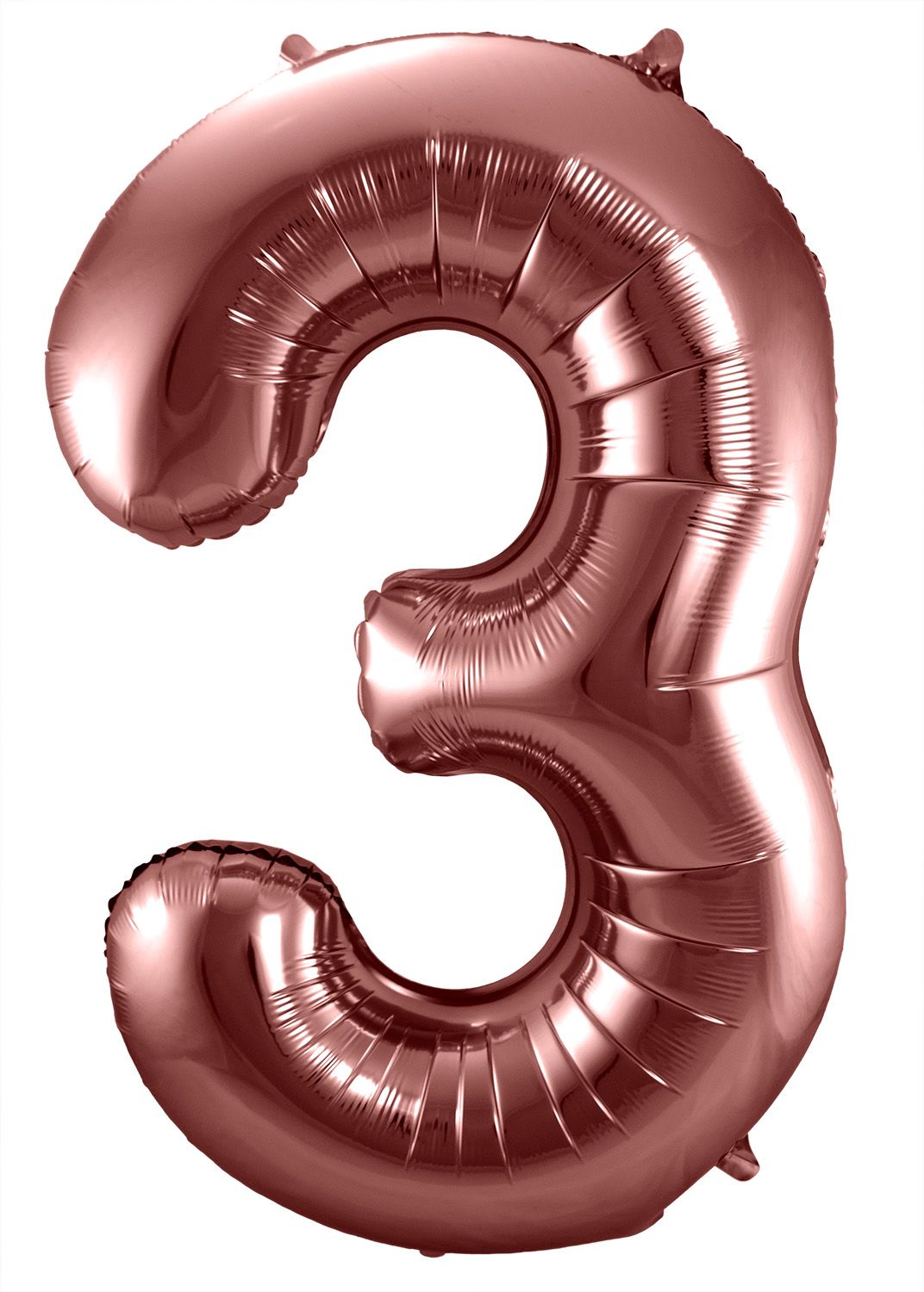 Cijfer 3 Bronzen Folieballon 86cm