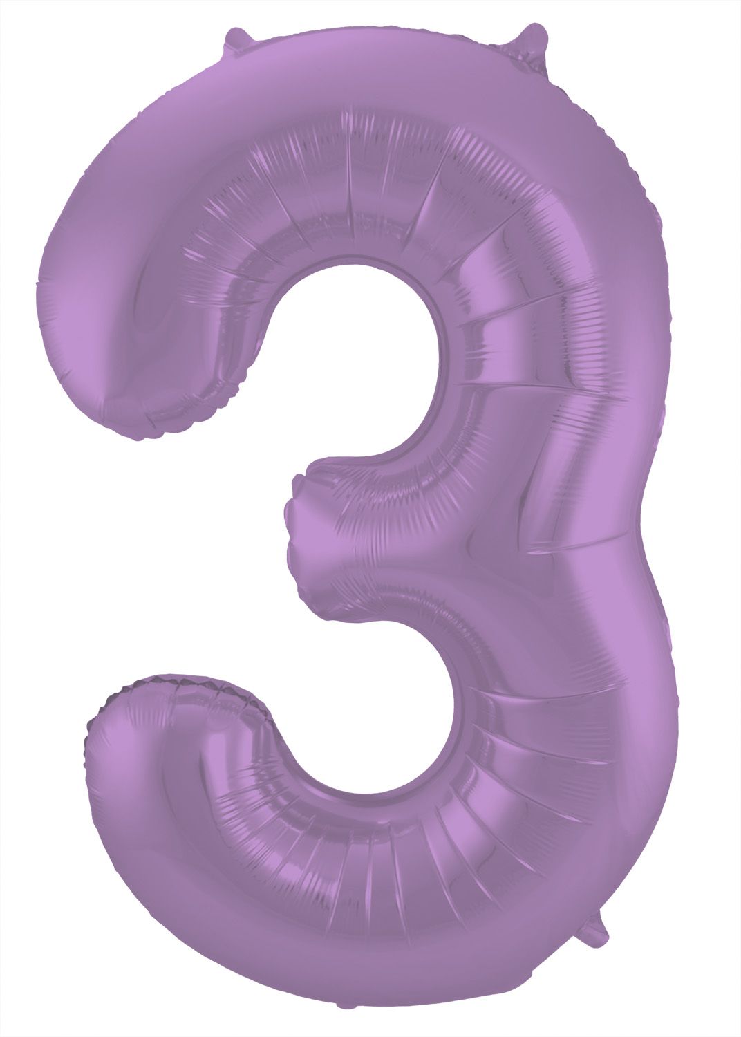 Cijfer 3 metallic paars folieballon 86cm