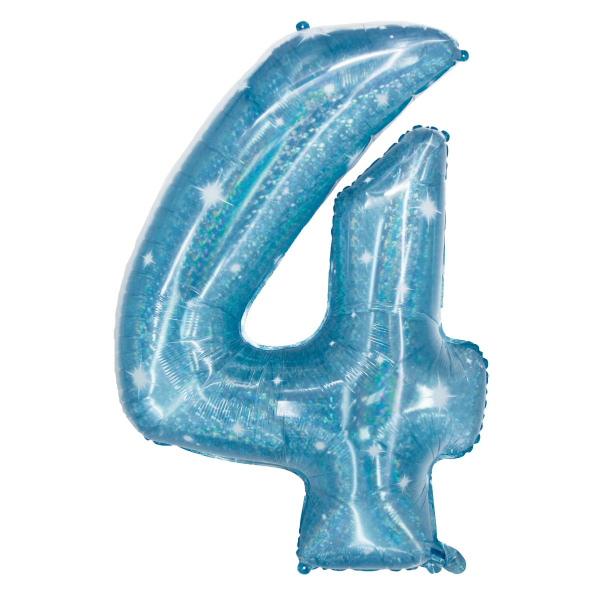 Cijfer 4 Galatic Aqua Folieballon 101cm