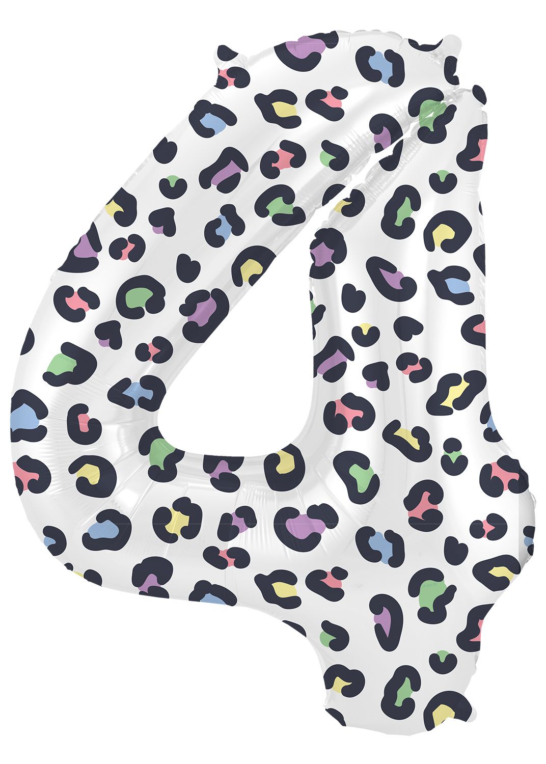 Cijfer 4 Pastel Panter Folieballon
