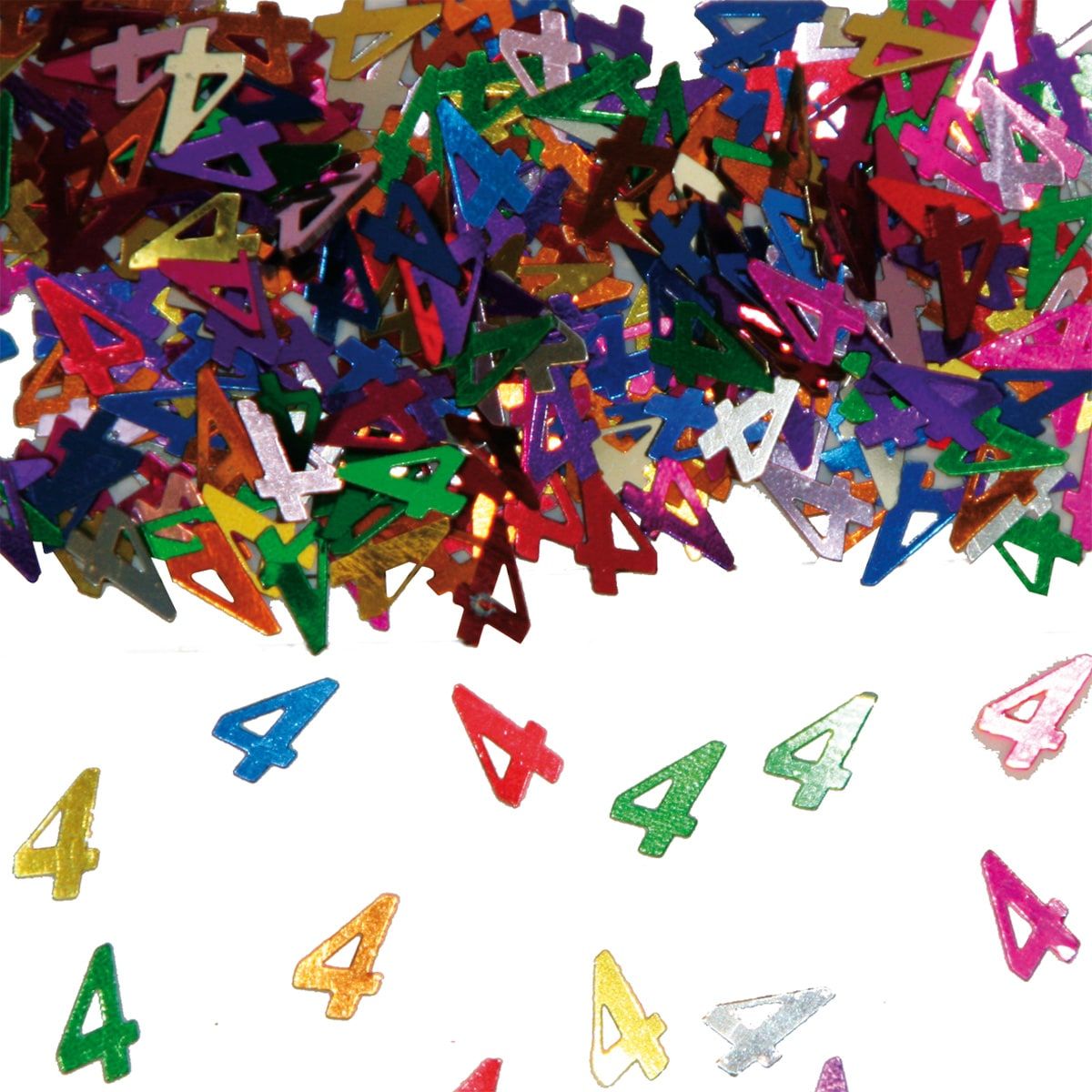 Cijfer 4 Tafeldecoratie Sierconfetti Verjaardag