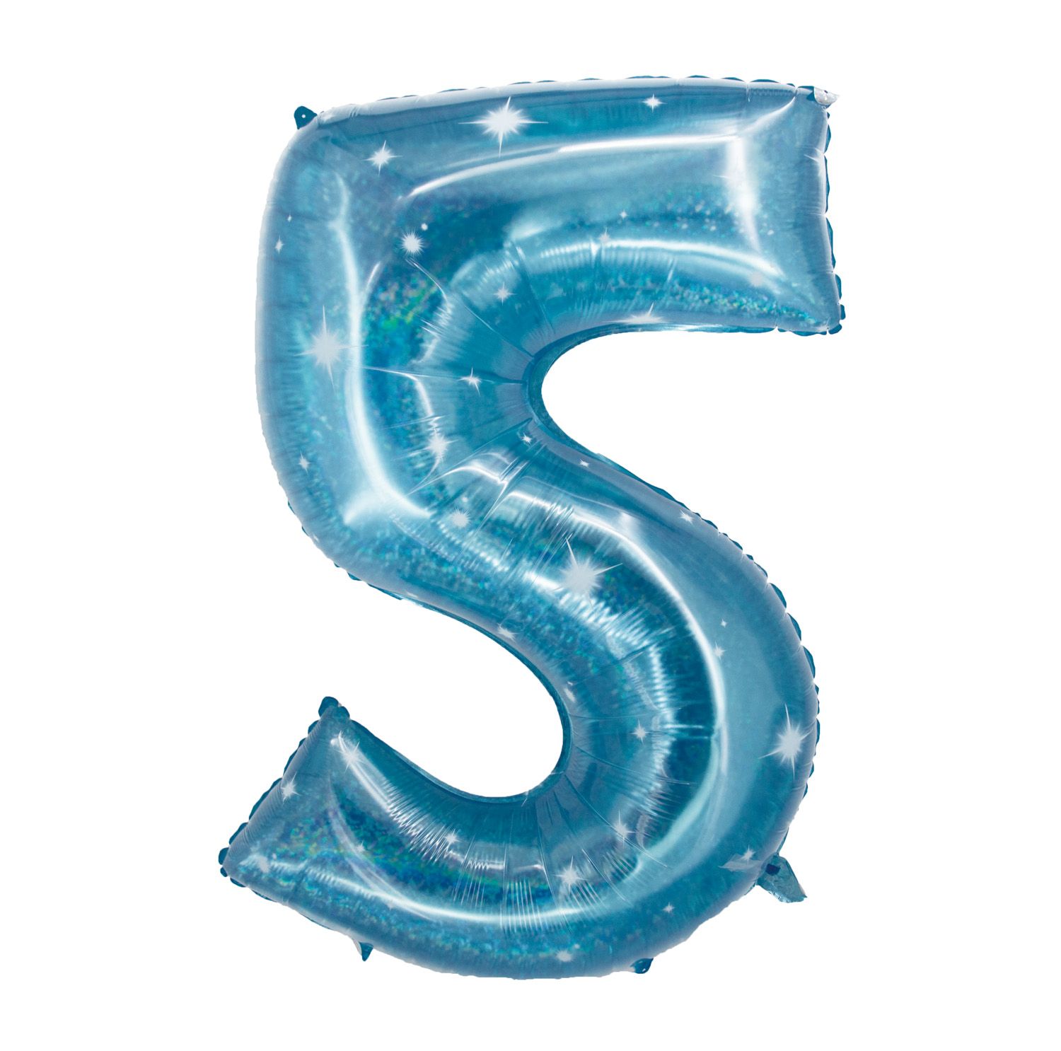 Cijfer 5 Aqua Folieballon