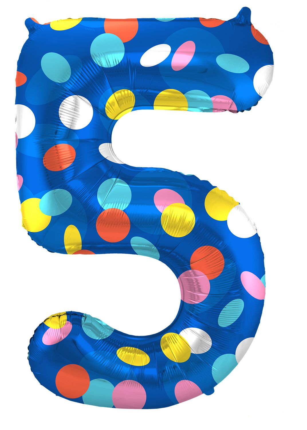 Cijfer 5 Gekleurde Stip Folieballon