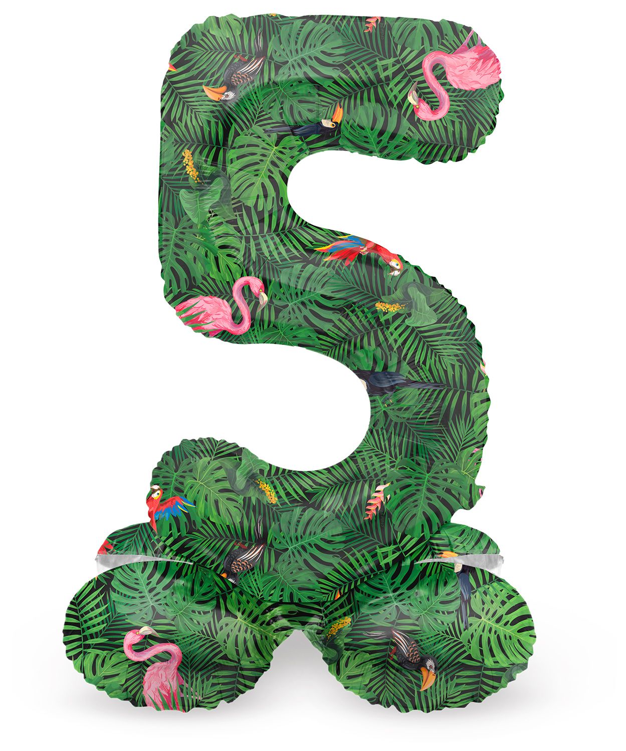 Cijfer 5 Jungle Staande Folieballon