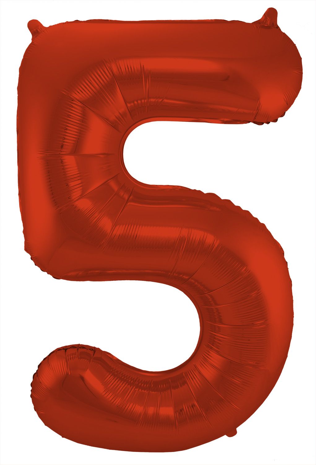 Cijfer 5 metallic rood folieballon 86cm