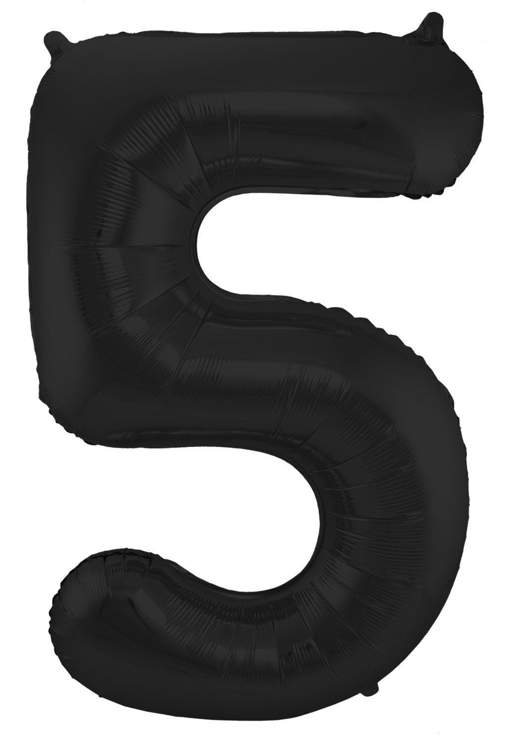 Cijfer 5 metallic zwart folieballon 86cm