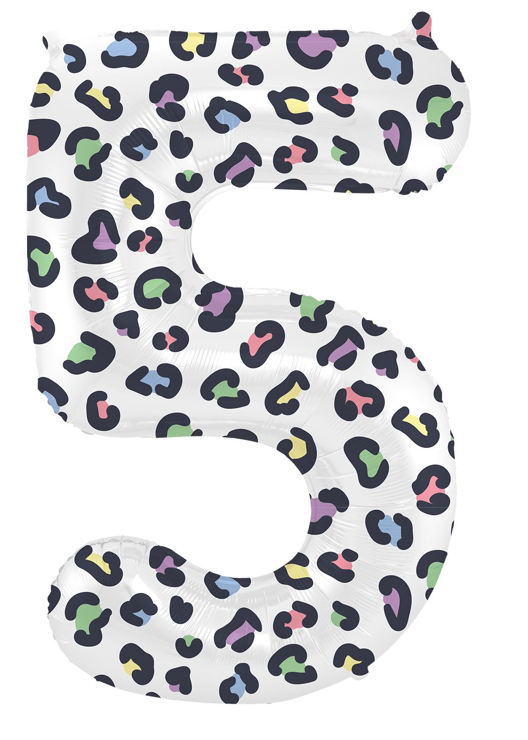 Cijfer 5 Pastel Panter Folieballon