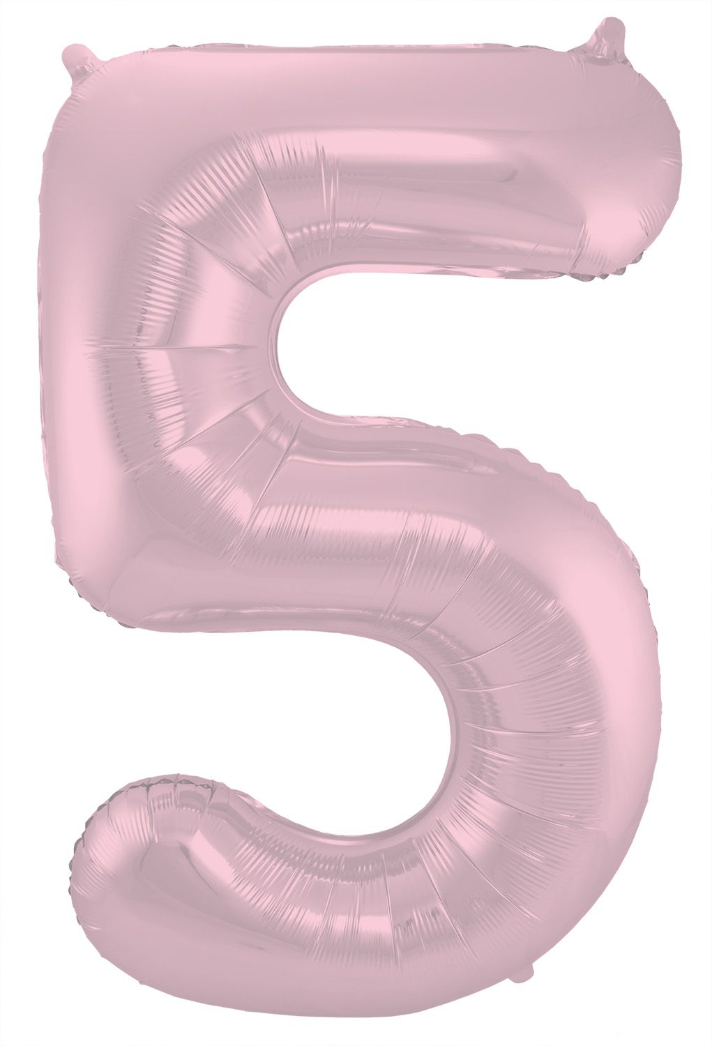 Cijfer 5 pastel roze folieballon 86cm