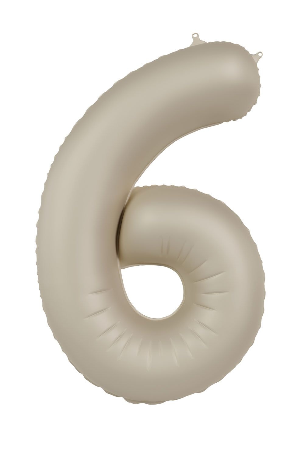 Cijfer 6 Folieballon Crème Wit 86 cm