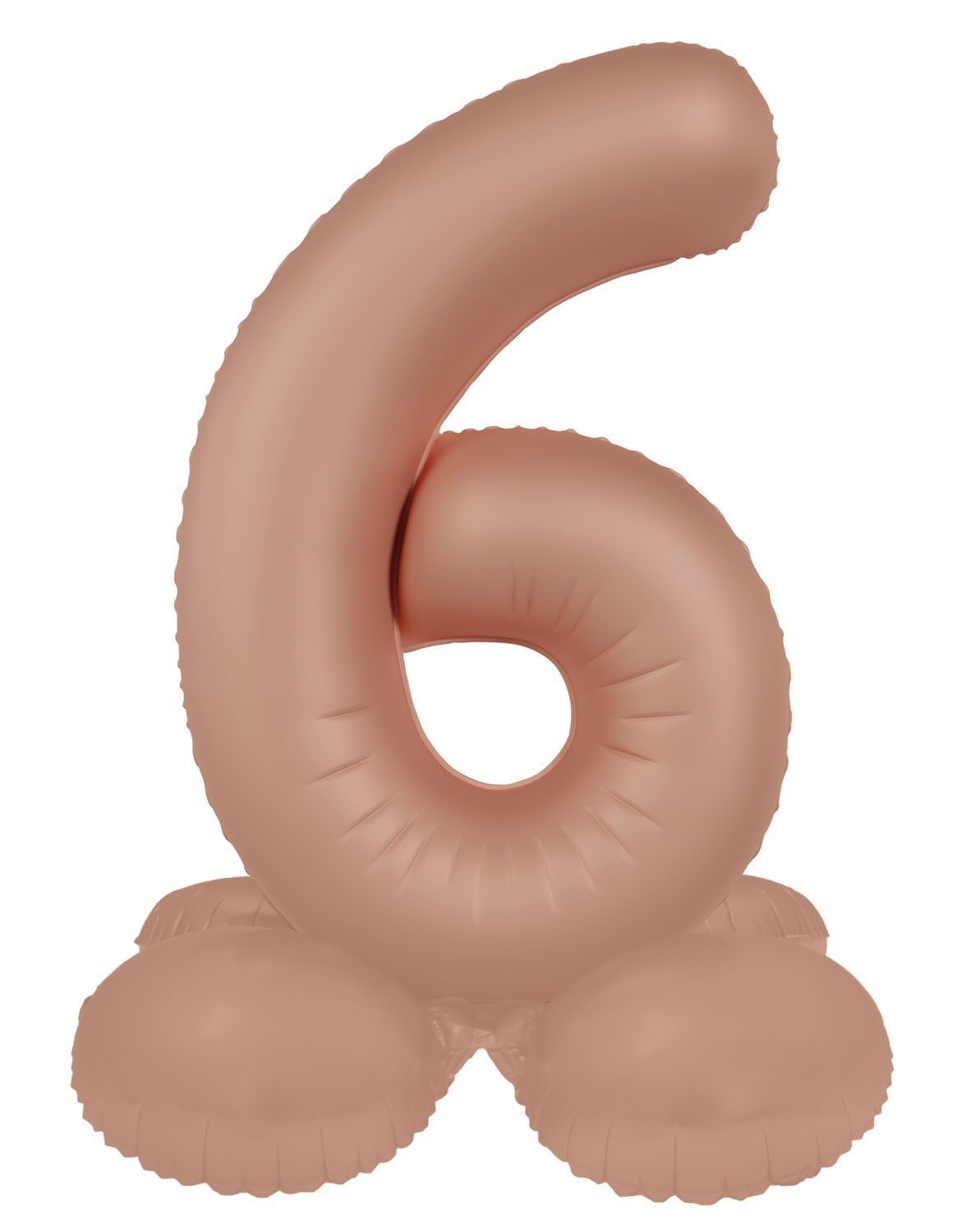 Cijfer 6 Folieballon Staand Vintage Roze 72 cm