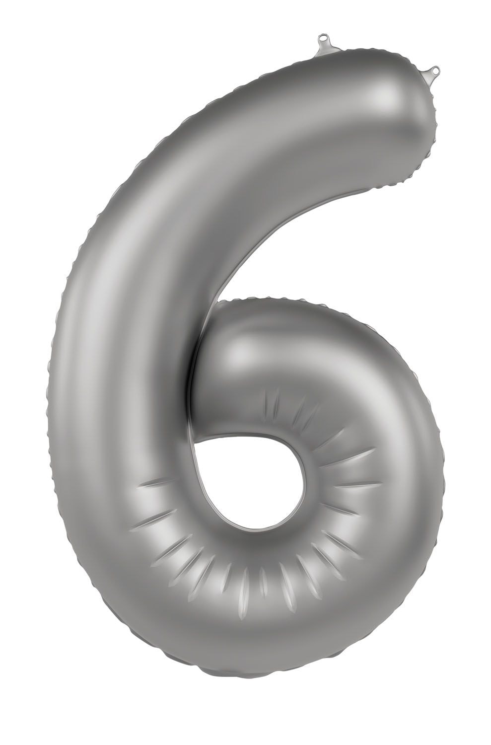 Cijfer 6 Folieballon Zilver 86 cm