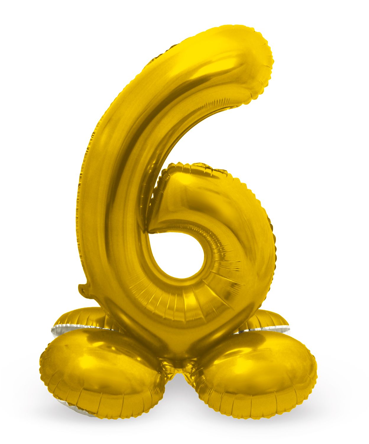 Cijfer 6 Goud met Standaard 72cm