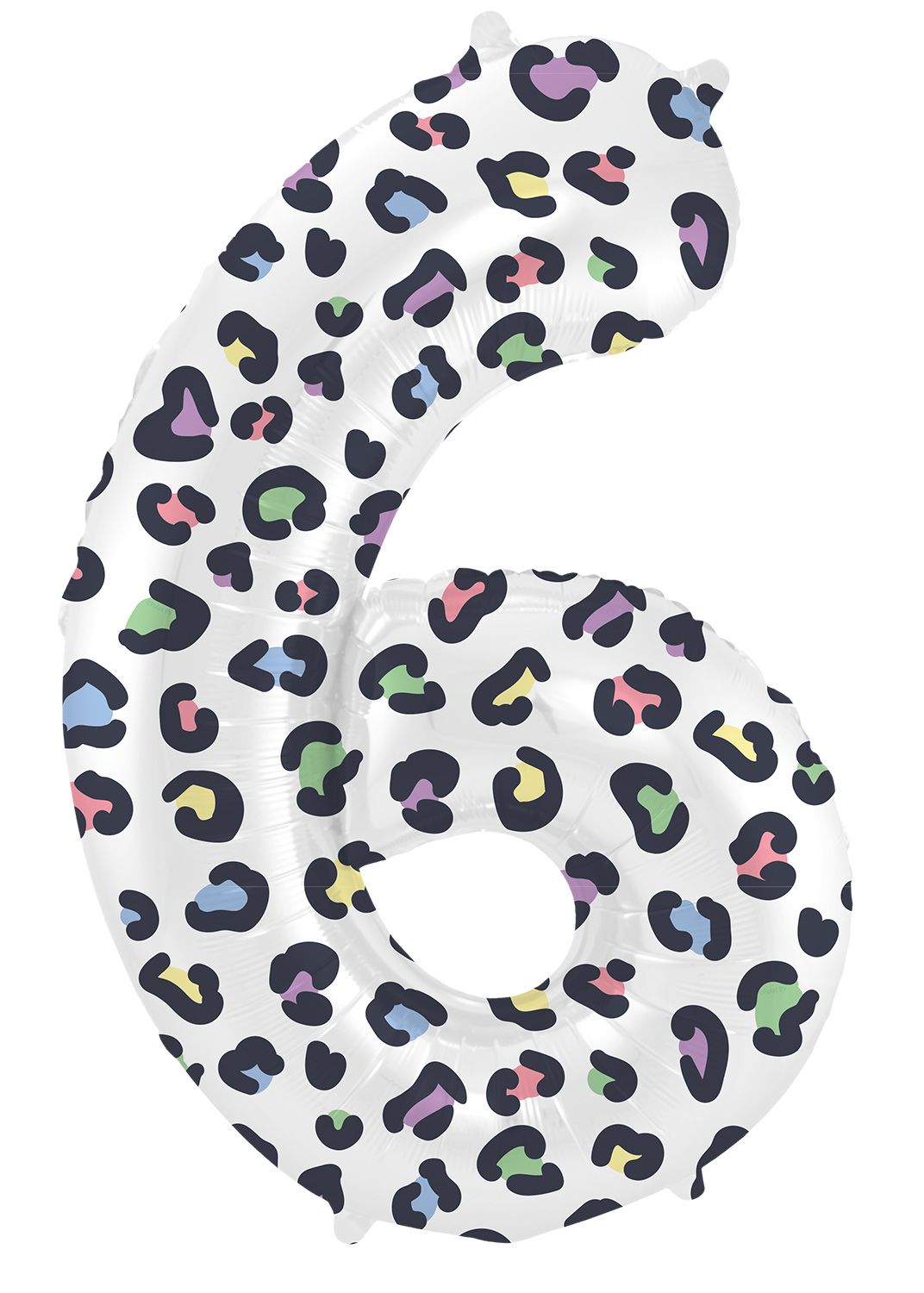 Cijfer 6 Pastel Panter Folieballon