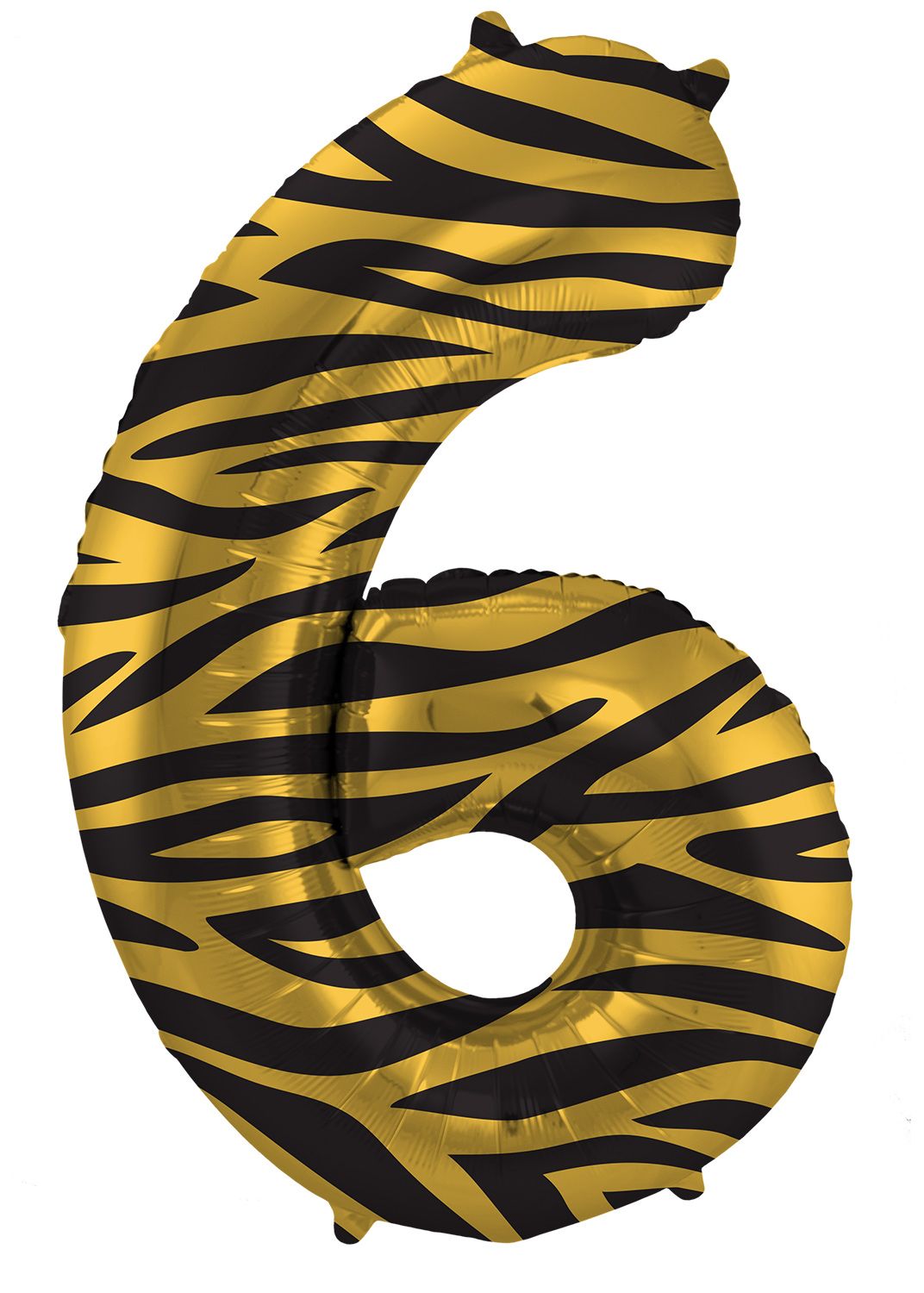 Cijfer 6 Tiger Chic Folieballon