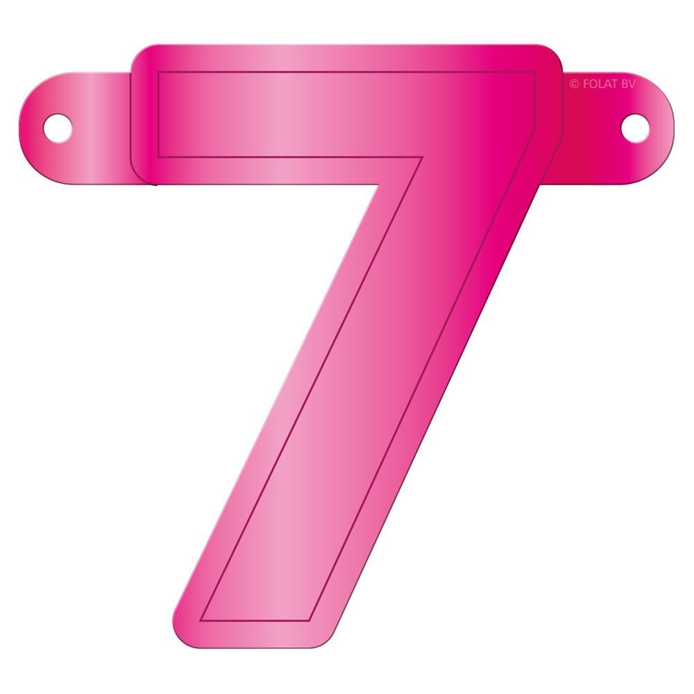 Cijfer 7 Banner Magenta