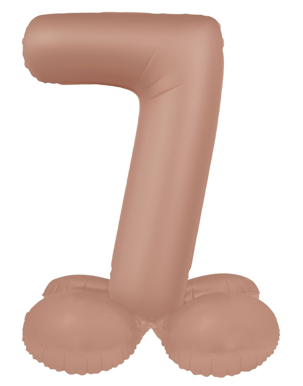 Cijfer 7 Folieballon Staand Vintage Roze 41 cm