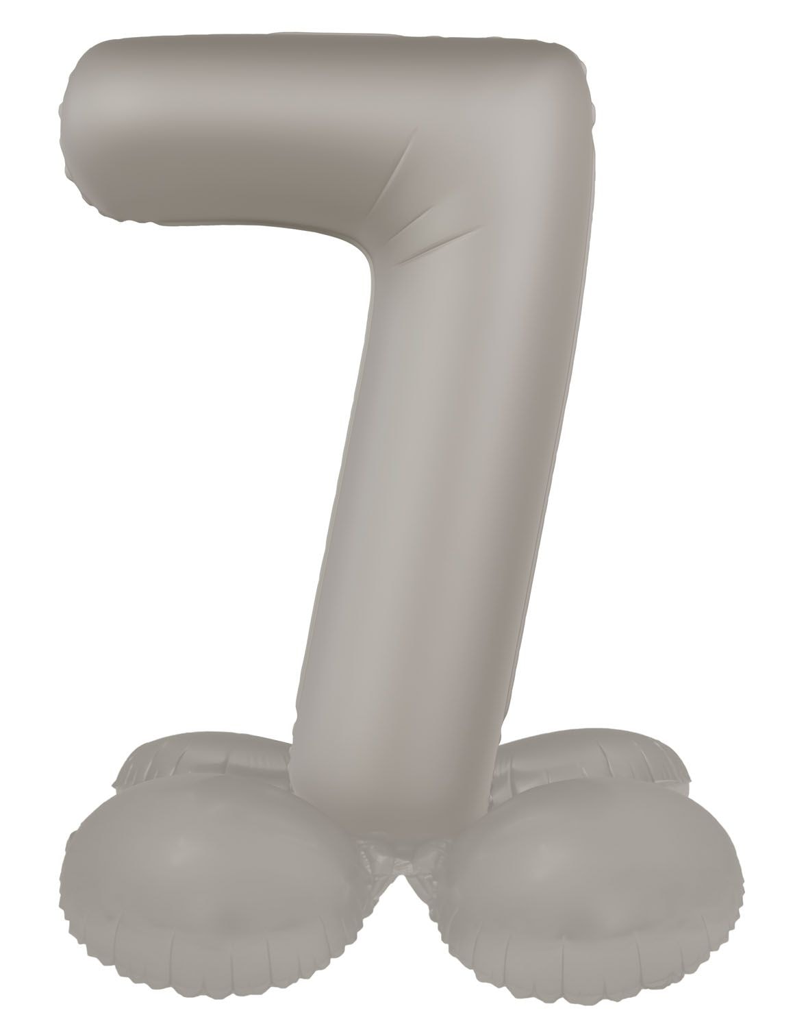 Cijfer 7 Folieballon Staand Zilver 41 cm