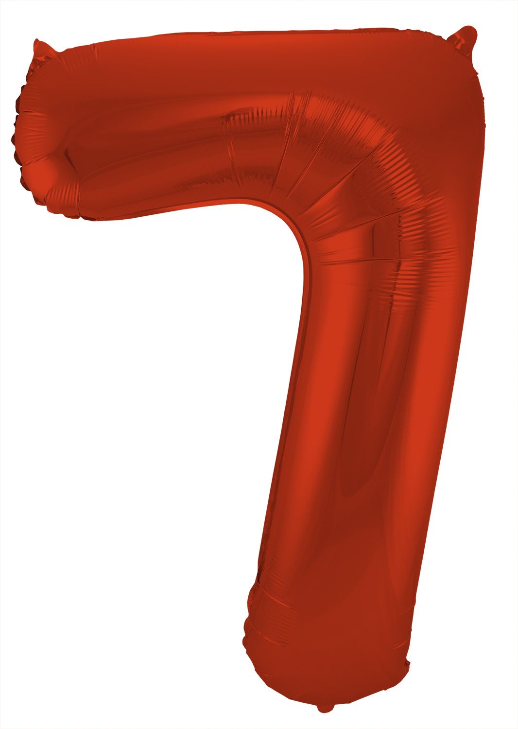 Cijfer 7 metallic rood folieballon 86cm