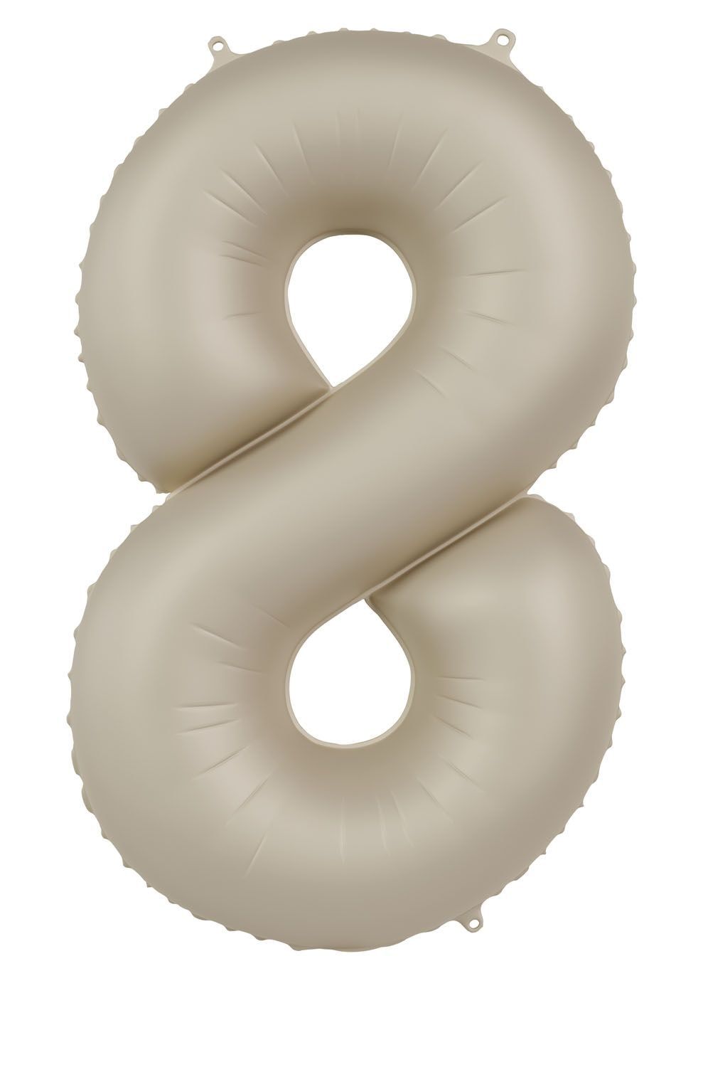 Cijfer 8 Folieballon Crème Wit 86 cm