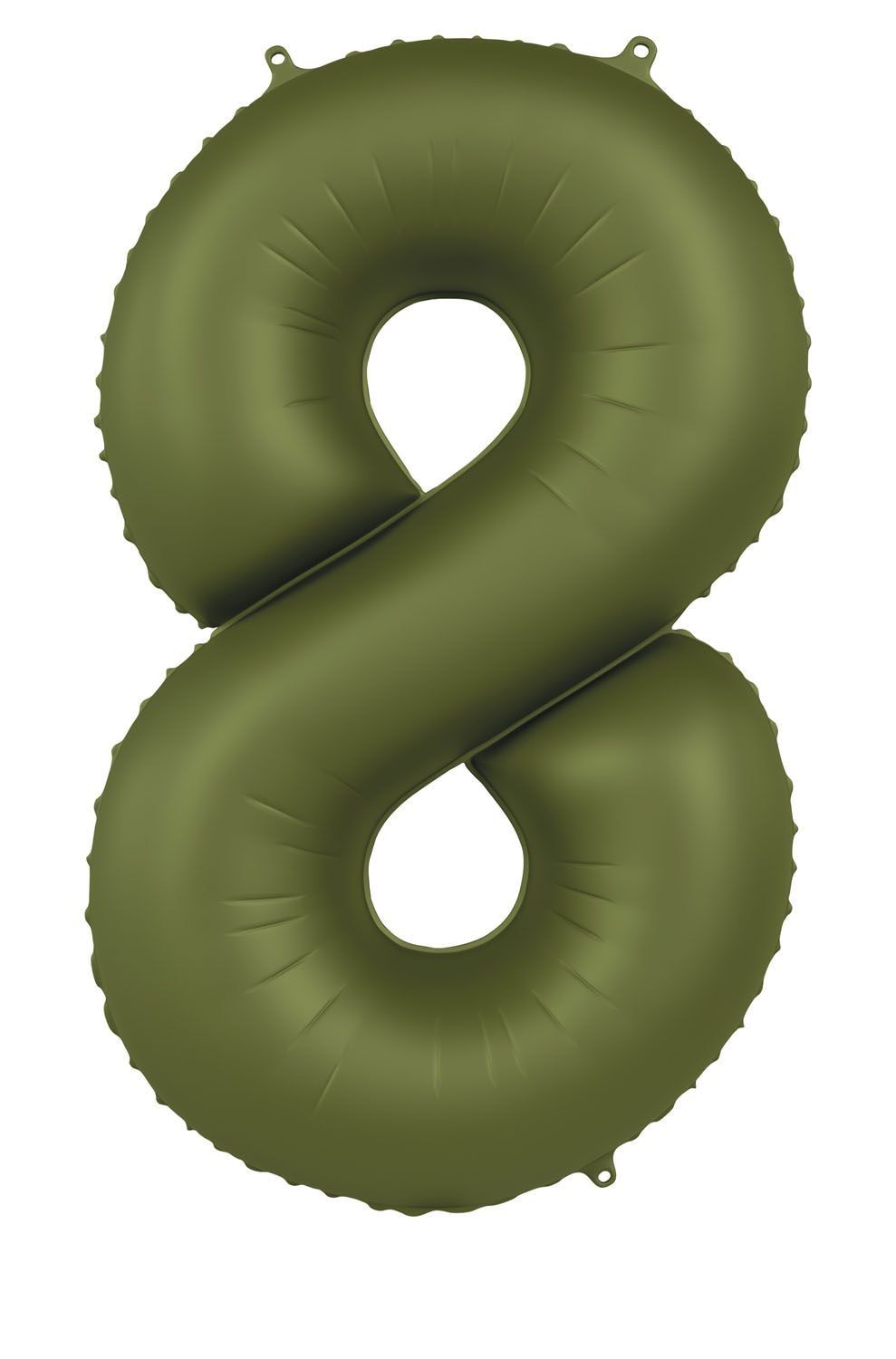 Cijfer 8 Folieballon Olijfgroen 86 cm