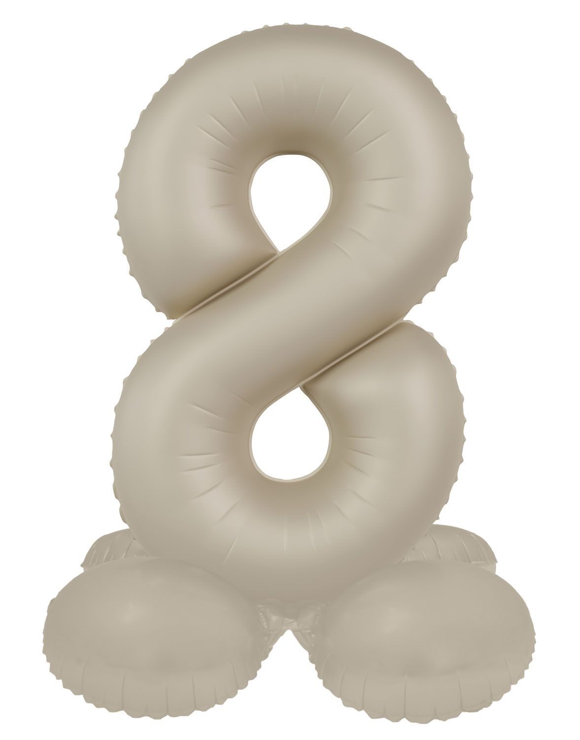 Cijfer 8 Folieballon Staand Crème Wit 72 cm
