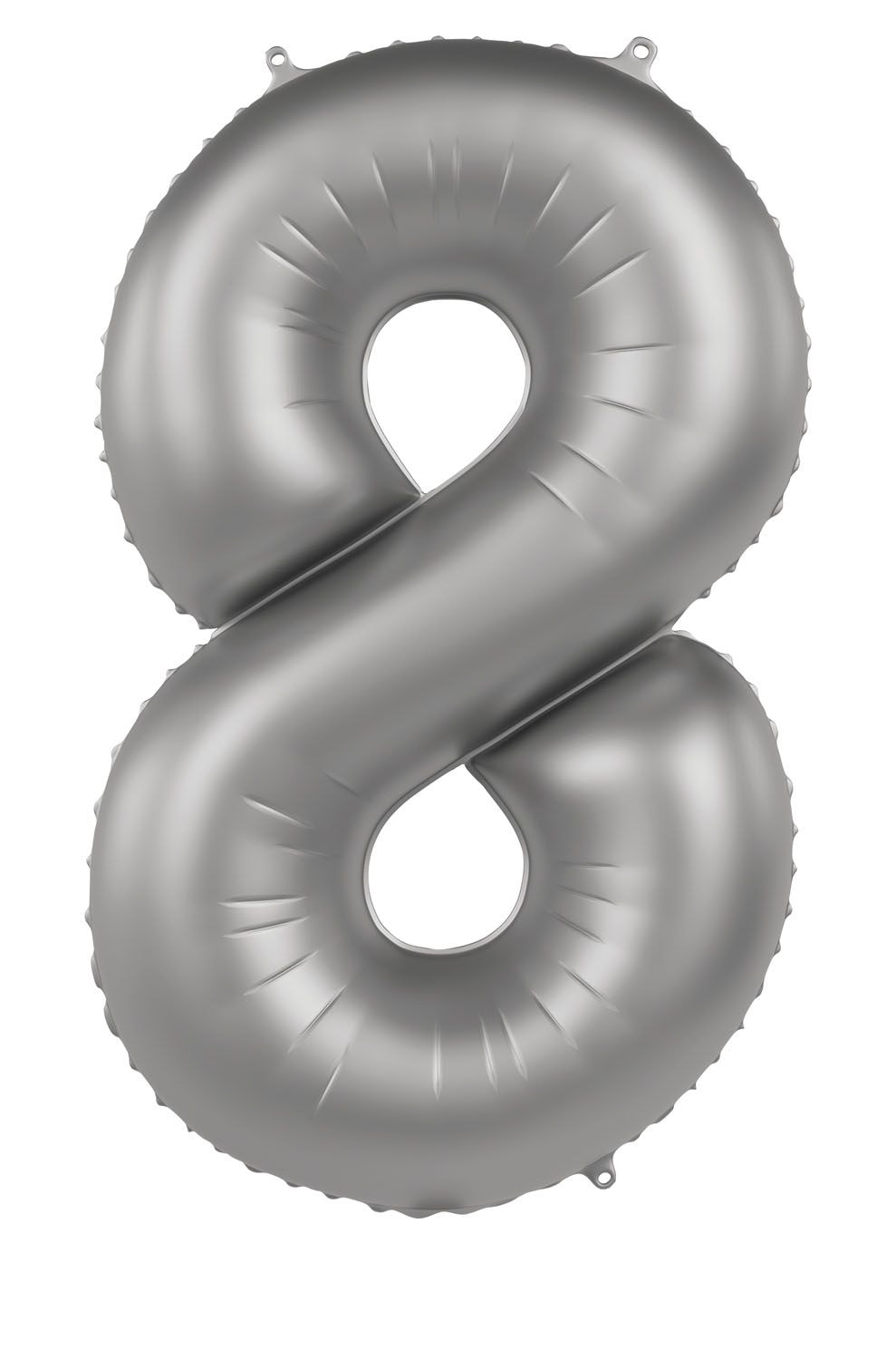 Cijfer 8 Folieballon Zilver 86 cm