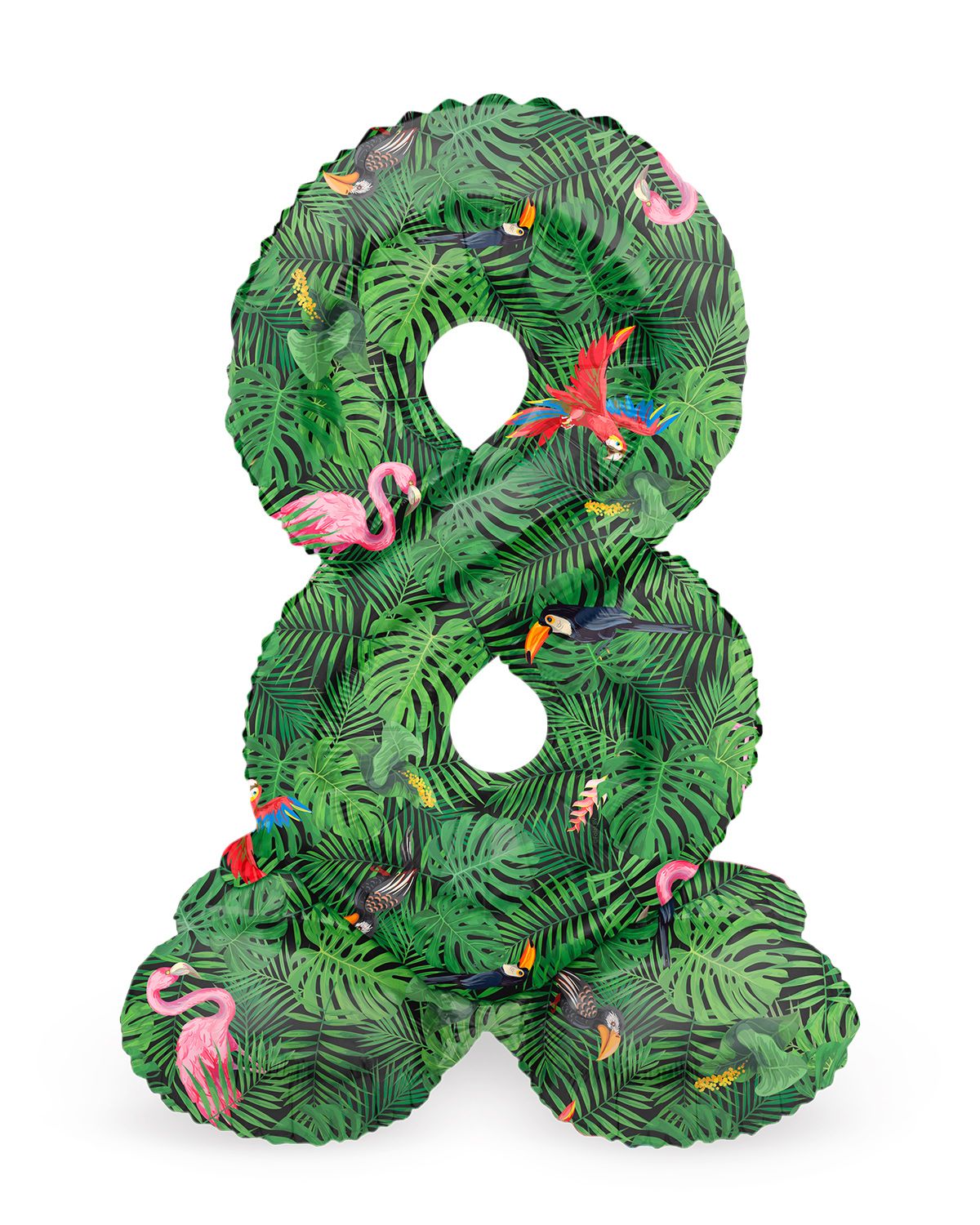 Cijfer 8 Jungle Kleine Staande Folieballon