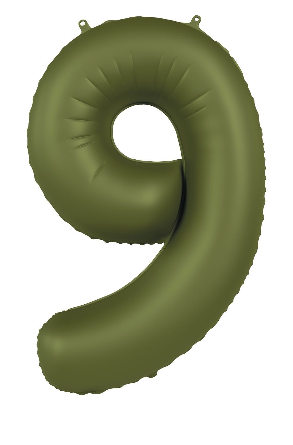 Cijfer 9 Folieballon Olijfgroen 86 cm