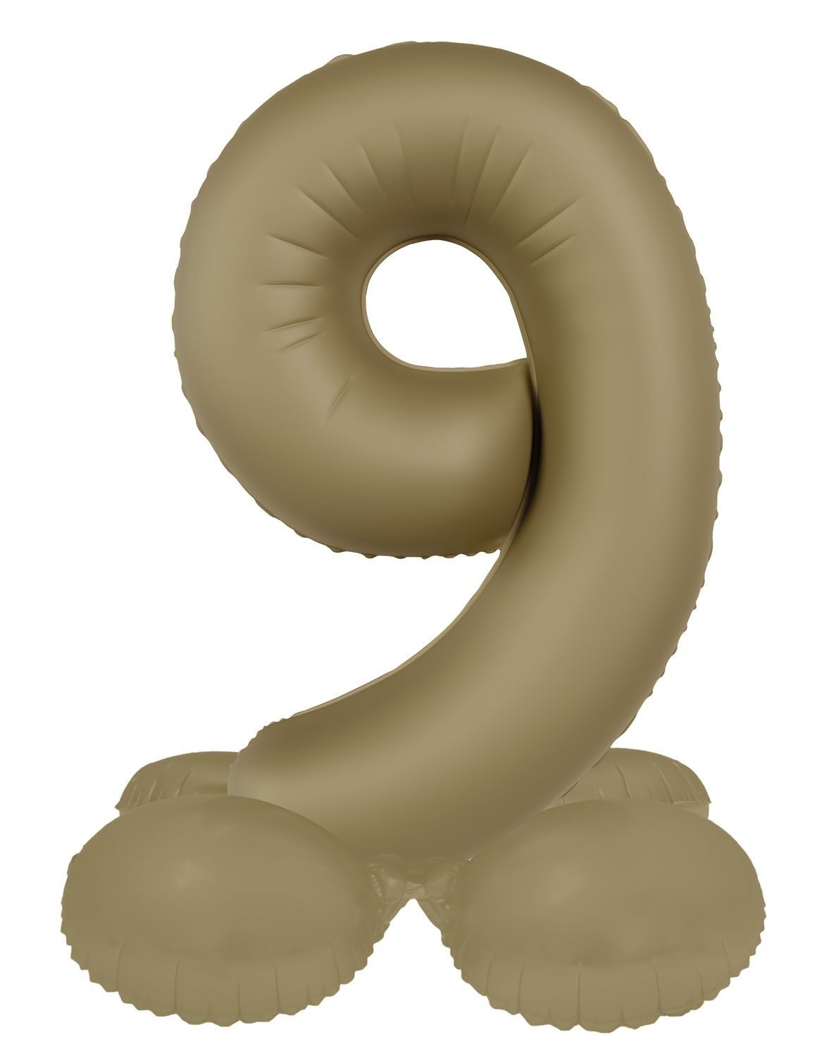 Cijfer 9 Folieballon Staand Goud 72 cm