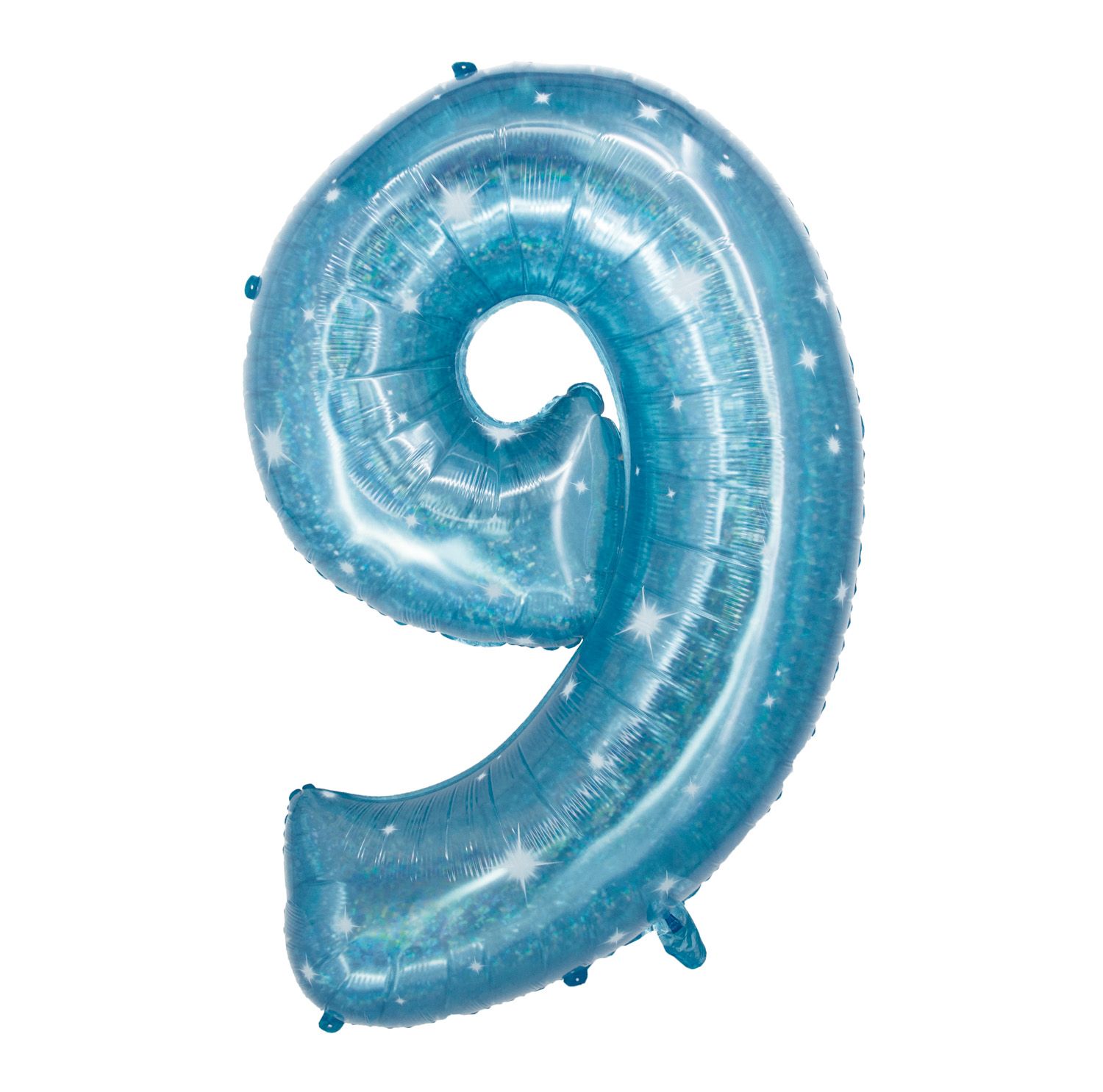 Cijfer 9 Galatic Aqua Folieballon 101cm