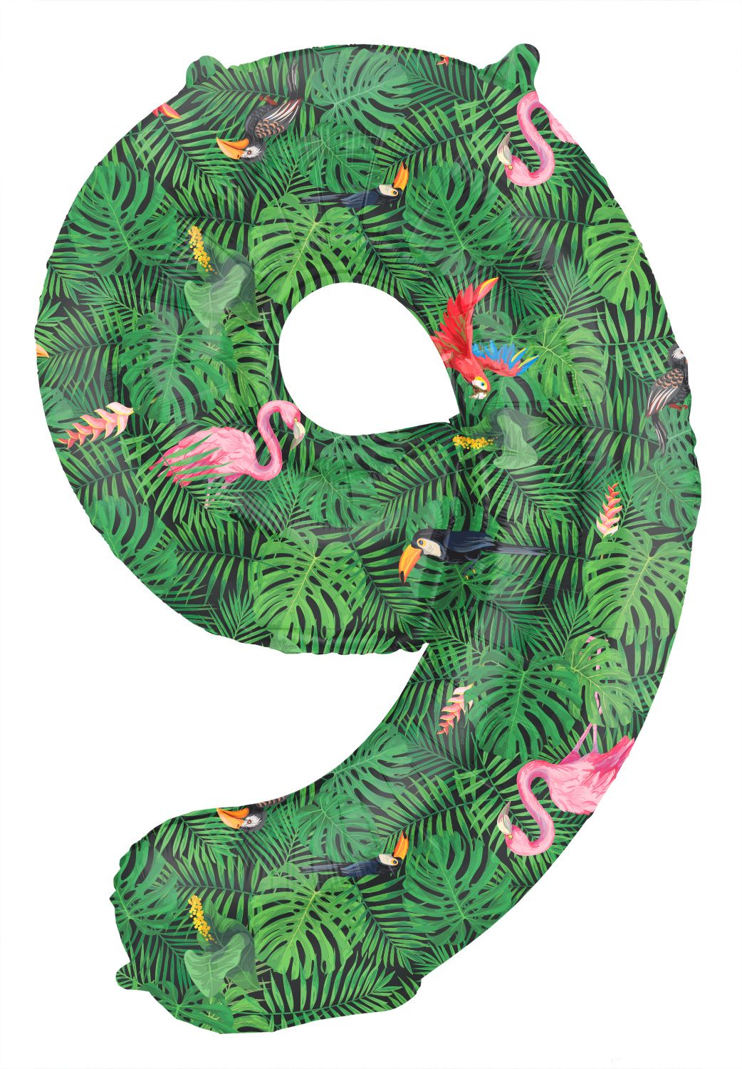 Cijfer 9 Jungle Folieballon