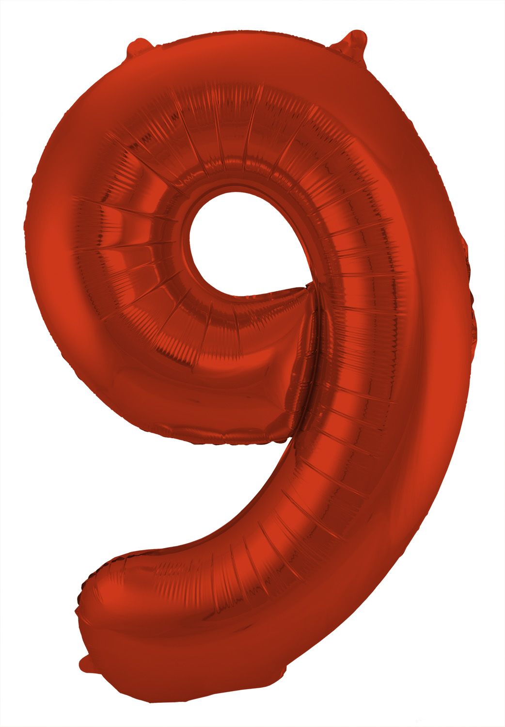 Cijfer 9 metallic rood folieballon 86cm