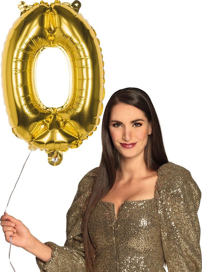 Cijferballon 0 Goud