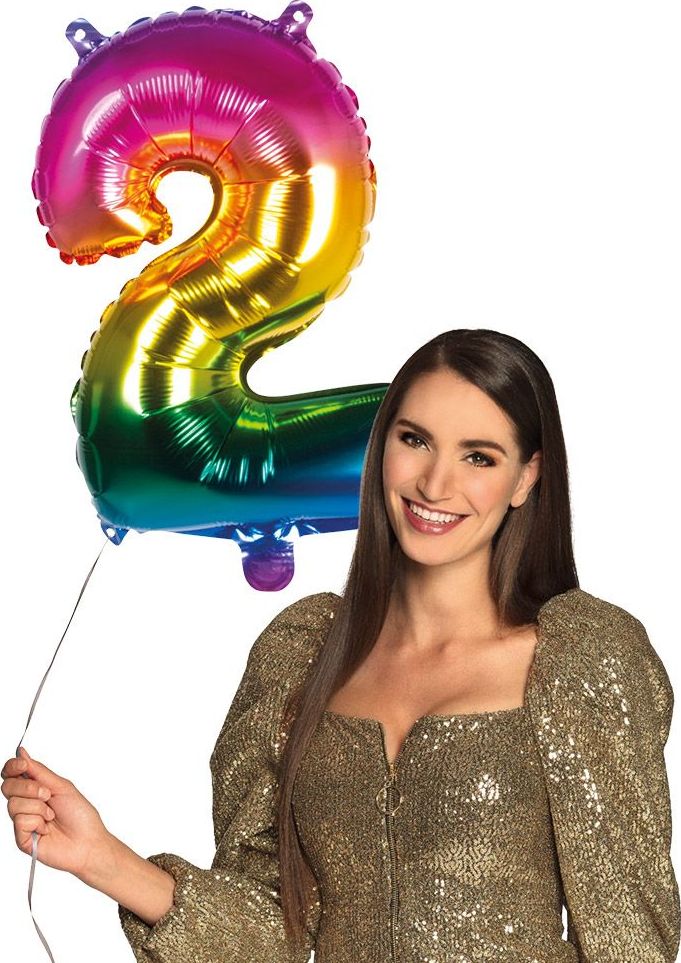 Cijferballon 2 Regenboog