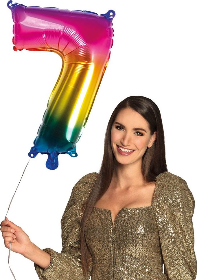 Cijferballon 7 Regenboog