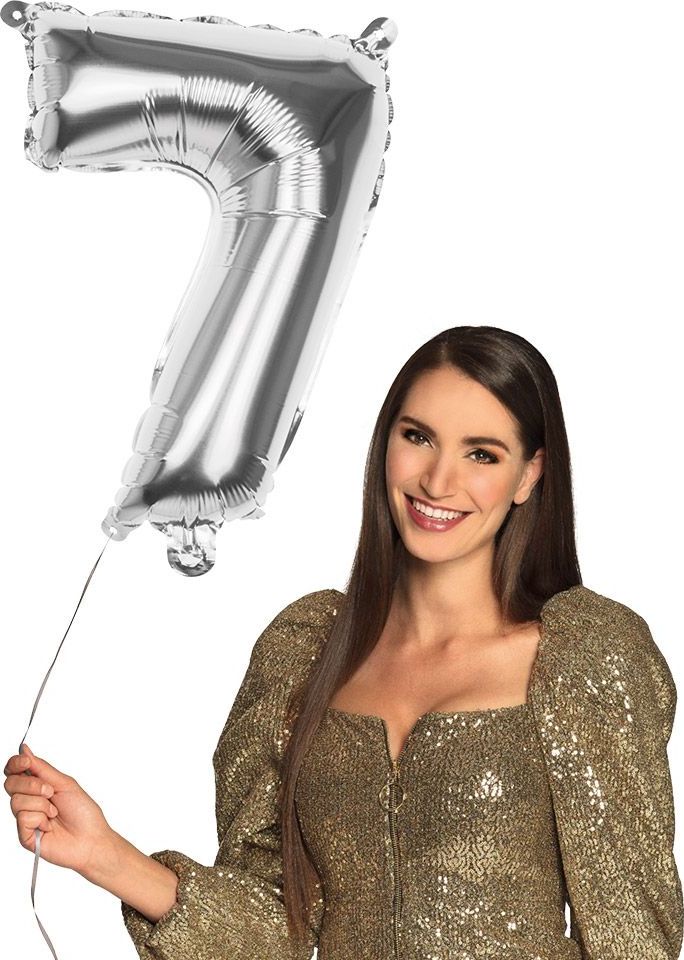 Cijferballon 7 Zilver