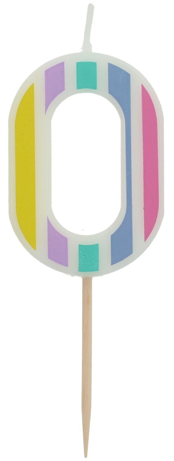 Cijferkaars 0 Pastel Vibes Meerkleurig