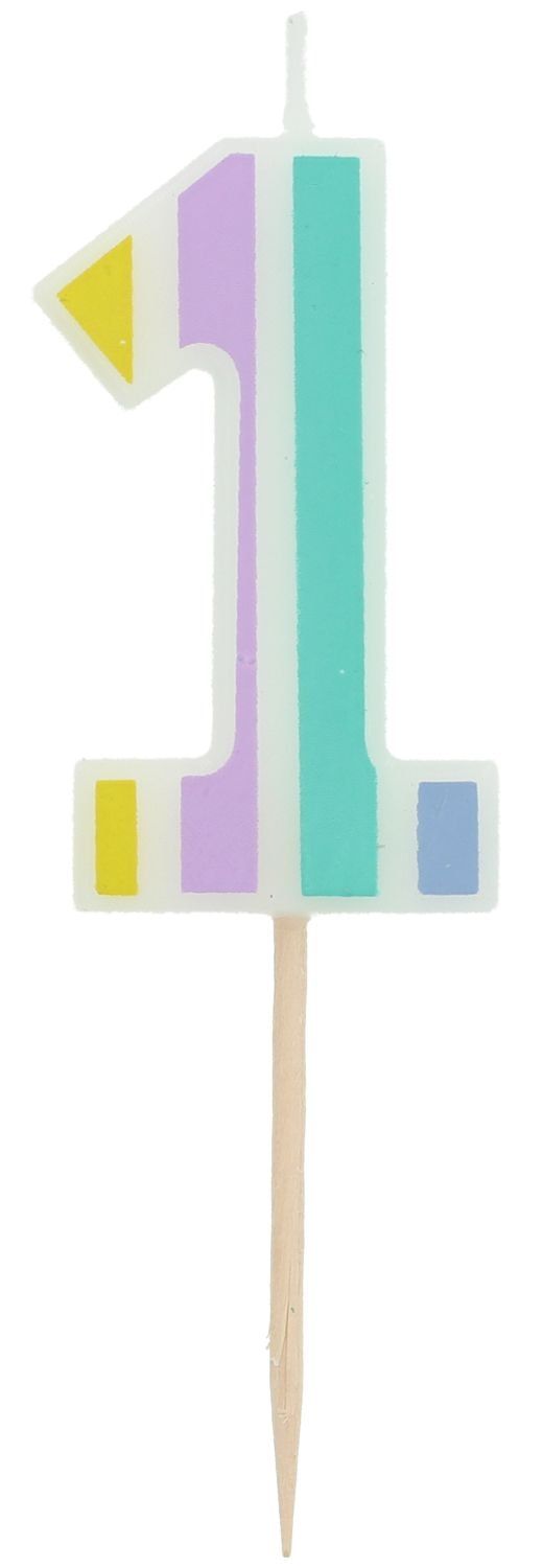 Cijferkaars 1 Pastel Vibes Meerkleurig