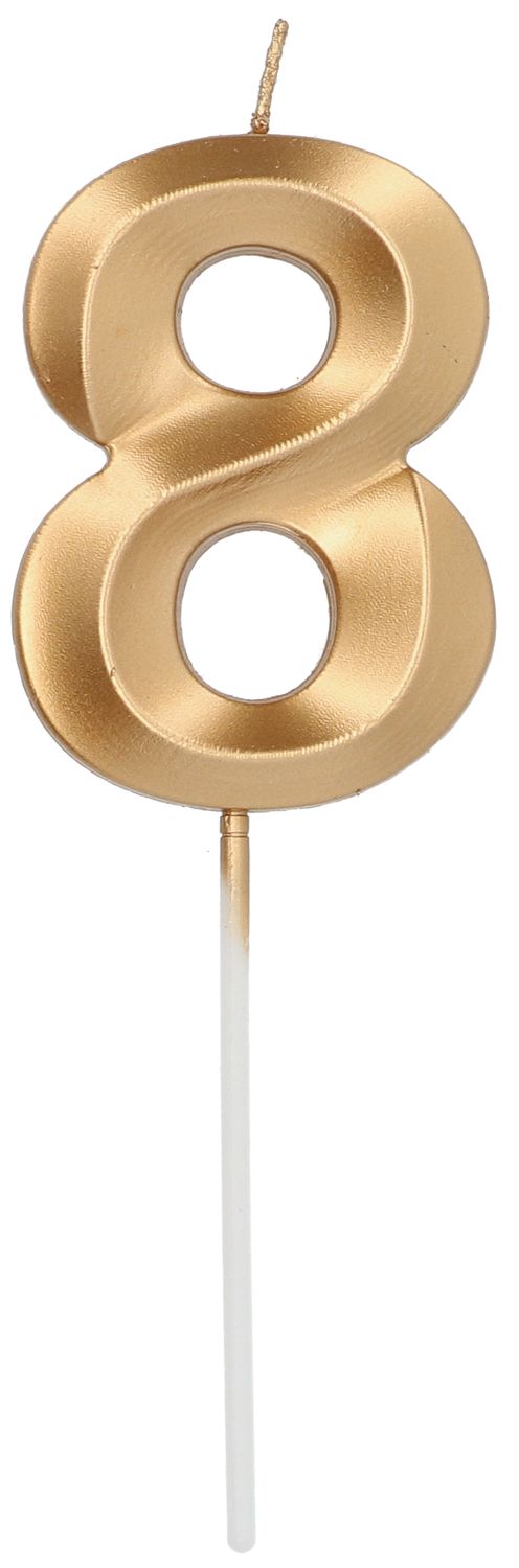 Cijferkaars 8 Goud Verjaardag