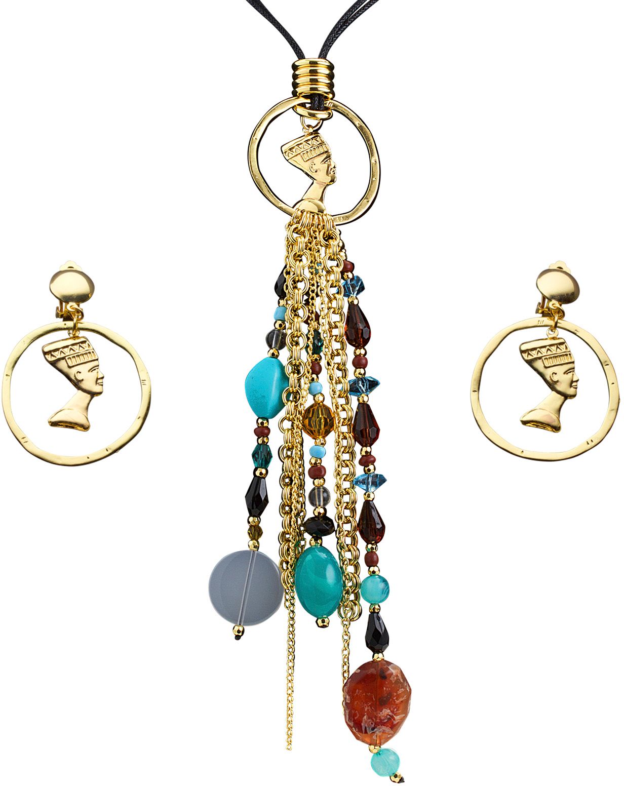 Cleopatra Accessoires set Ketting met Oorbellen
