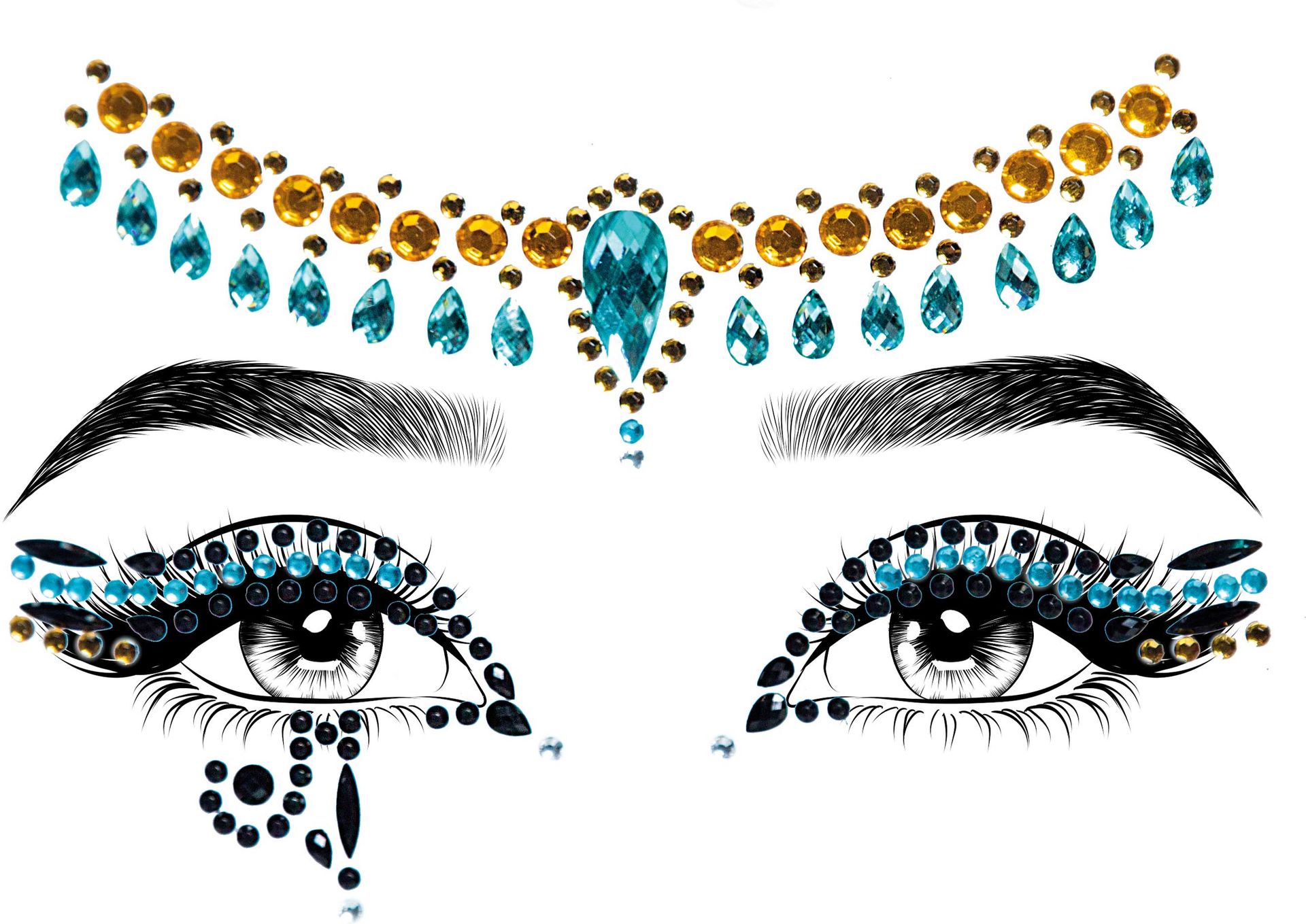 Cleopatra Gezicht Jewel Stickers