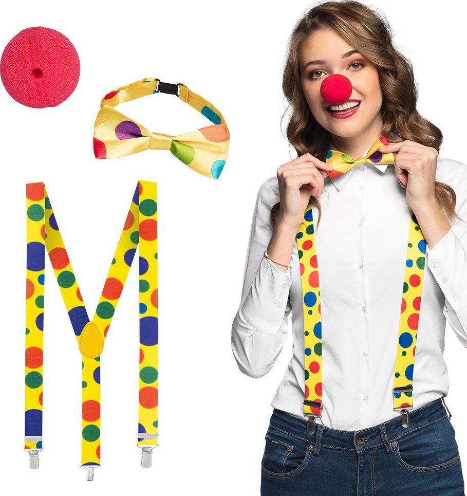 Clown Accessoireset 3-Delig