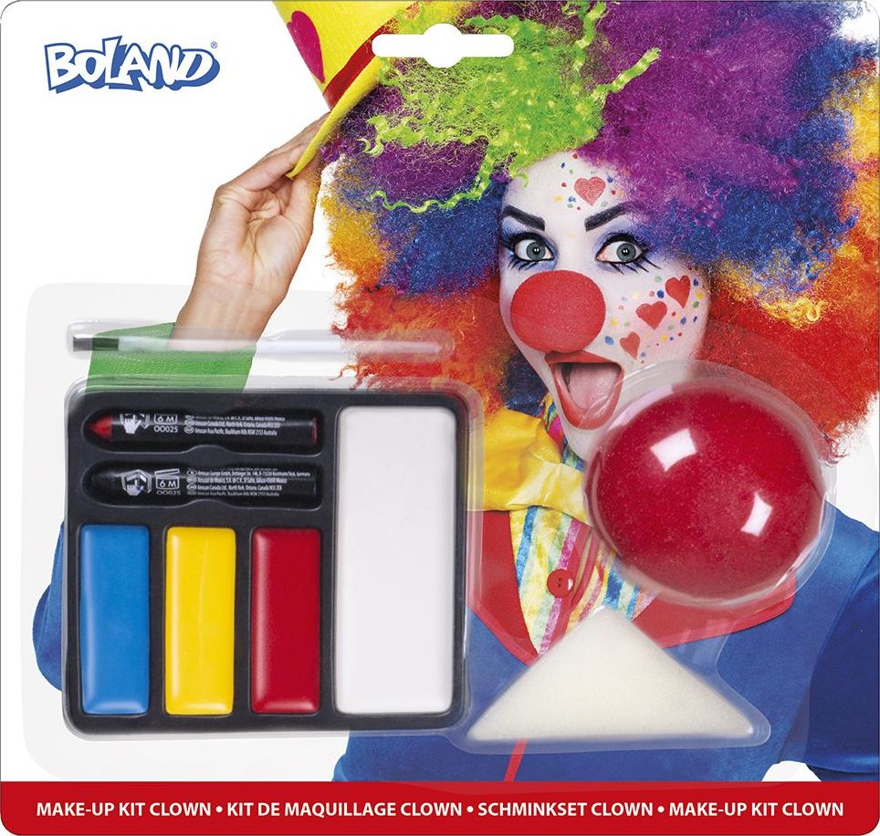 Clown Make-Up Setje met Accessoires