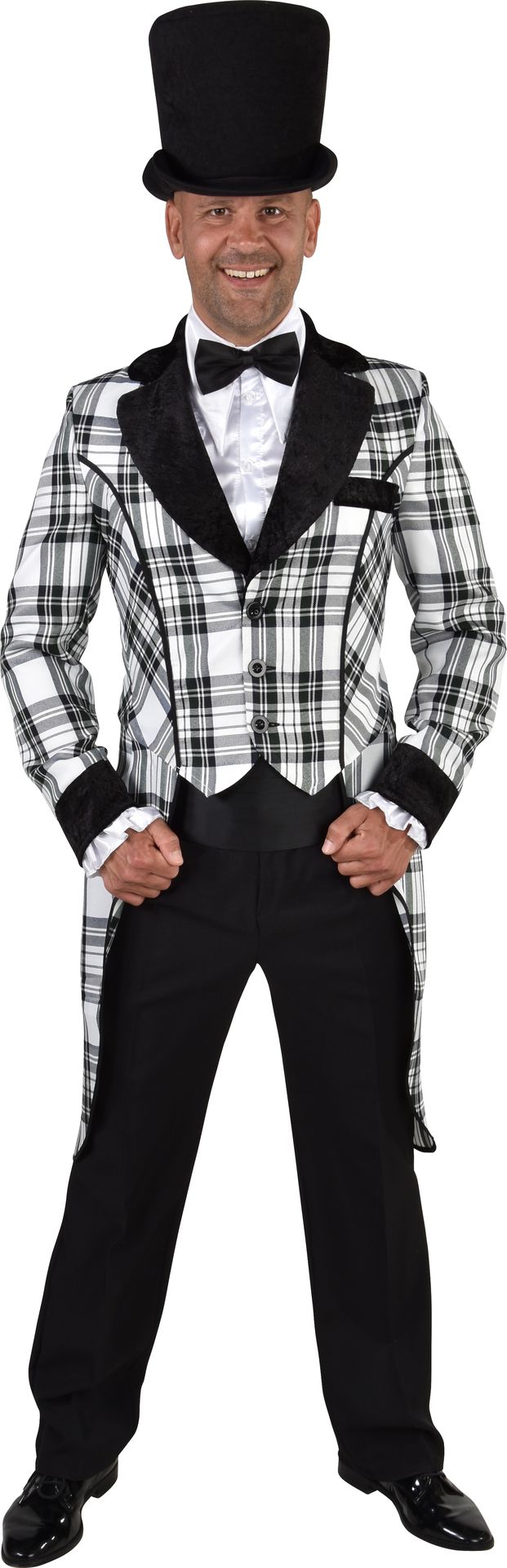 Clown Slipjas Zwart Ruit